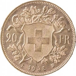20 Swiss Francs V...